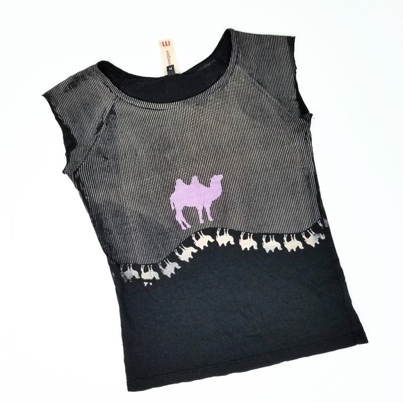 umsteigen Tops - umsteigen Camel Capped Sleeved Bamboo Tee